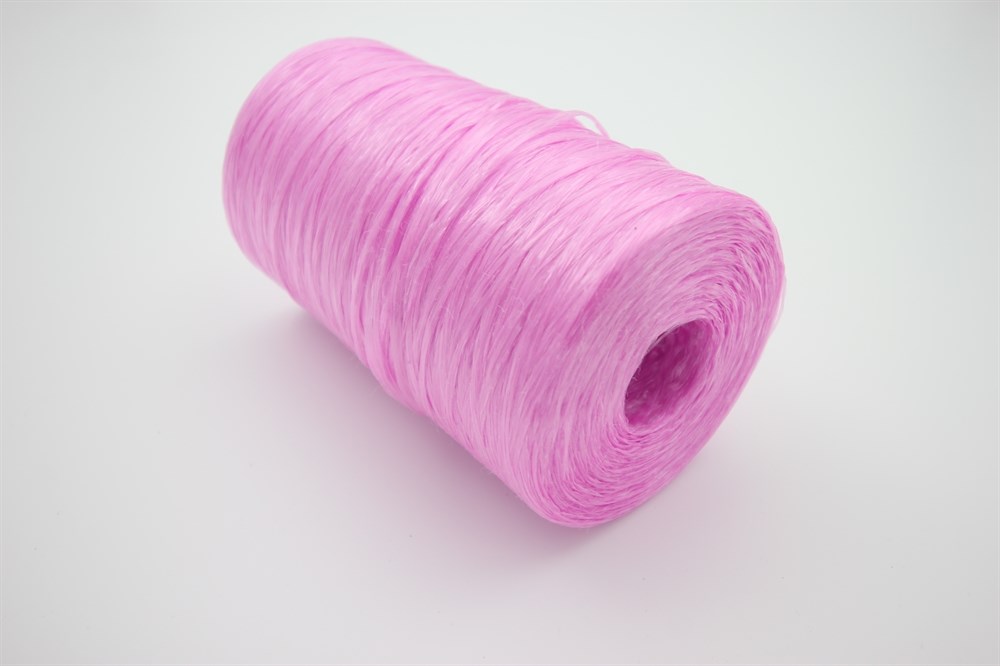 FineYarn - Нить полипропиленовая для вязания мочалок (пряжа для мочалок)300гр/1200м, Хозяюшка-Рукодельница, Цвет Розовый