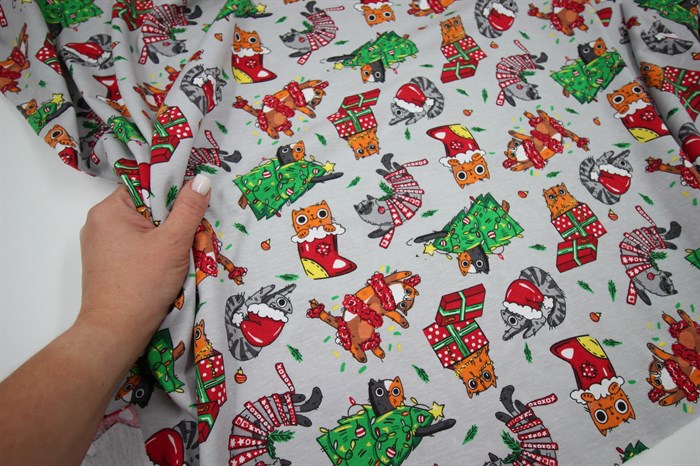 Кулирка Коты новогодние - фото 50344