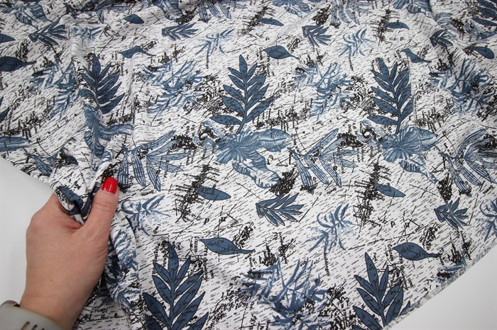 Кулирка Синие листья - фото 50408