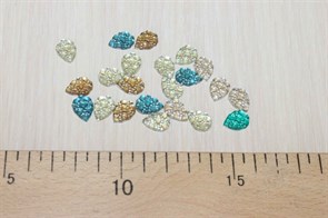 Стразы пришивные Капля ребристая 8*13 в ассортименте