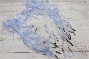 Шнурки силиконовые синий 120 см