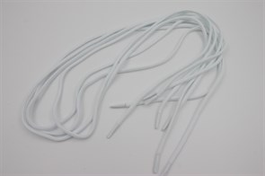 Шнурки круглые полиэфир 4 мм белый, длина 130 см