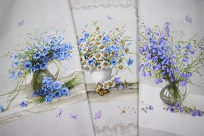 Рогожка купон Полевые цветы