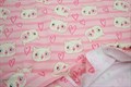 Футер 2-х нитка начес Котята на розовой полоске - фото 48036