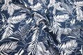 Штапель Листья на синем - фото 49482